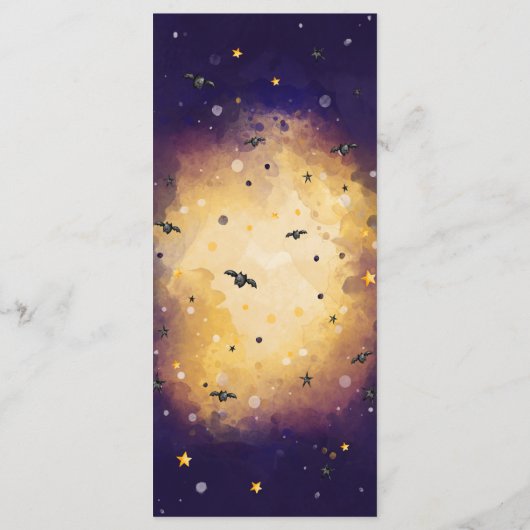 ハロウィーン赤ちゃんシャワーメニュー、小さなブー赤ちゃんシャワー メニュー (裏面)