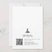 ハロウィーン赤ちゃんシャワー両面QRコードレジストリ 招待状 (裏面)