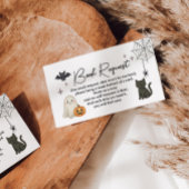 ハロウィーン赤ちゃんシャワー予約リクエストカード エンクロージャーカード