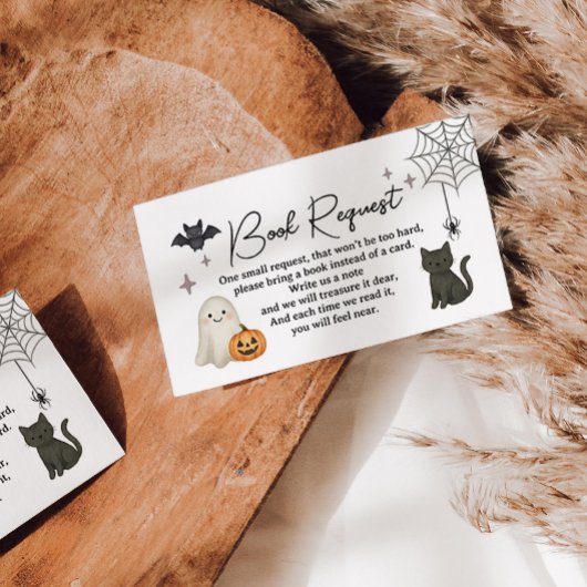 ハロウィーン赤ちゃんシャワー予約リクエストカード エンクロージャーカード