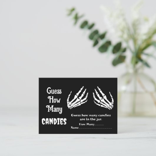 ハロウィーン赤ちゃんシャワー何人のキャンディゲーム エンクロージャーカード (スタンド正面)