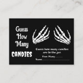 ハロウィーン赤ちゃんシャワー何人のキャンディゲーム エンクロージャーカード (正面)