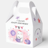 ハロウィーン赤ちゃんシャワー女の子かわいい大きな切り妻 フェイバーボックス (裏面)