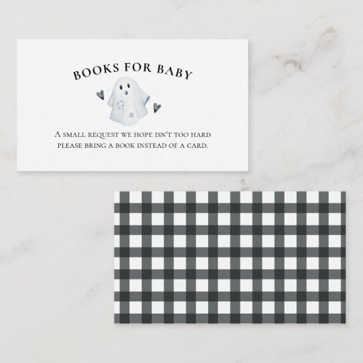 ハロウィーン赤ちゃんシャワー小さなブーブックベビー エンクロージャーカード (正面/裏面)