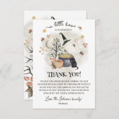 ハロウィーン赤ちゃんシャワー少しブーはほとんど期限である。 サンキューカード (正面/裏面)