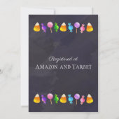 ハロウィーン赤ちゃんシャワー招待状、秋赤ちゃんシャワー 招待状 (裏面)