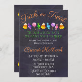 ハロウィーン赤ちゃんシャワー招待状、秋赤ちゃんシャワー 招待状 (正面/裏面)