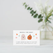 ハロウィーン赤ちゃんシャワー書要求エンクロージャカード エンクロージャーカード (スタンド正面)