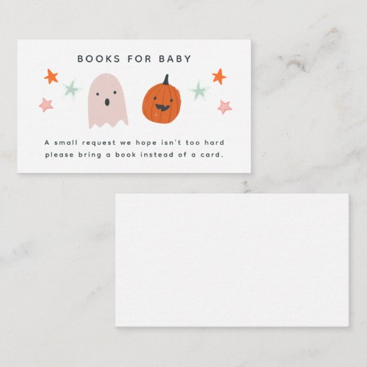 ハロウィーン赤ちゃんシャワー書要求エンクロージャカード エンクロージャーカード (正面/裏面)