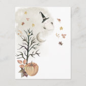 ハロウィーン赤ちゃんシャワー本ベビーカード。 エンクロージャーカード (裏面)