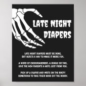 ハロウィーン赤ちゃんシャワー深夜おむつゲームサイン ポスター (正面)