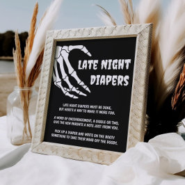 ハロウィーン赤ちゃんシャワー深夜おむつゲームサイン ポスター
