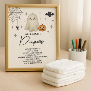 ハロウィーン赤ちゃんシャワー深夜おむつ予算 チラシ