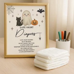 ハロウィーン赤ちゃんシャワー深夜おむつ予算 チラシ
