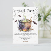 ハロウィーン赤ちゃんシャワー男女兼用ありがとう サンキューカード (スタンド正面)