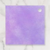 ハロウィーン赤ちゃんシャワー紫の女の子かわいい小さなブー フェイバータグ (裏面)