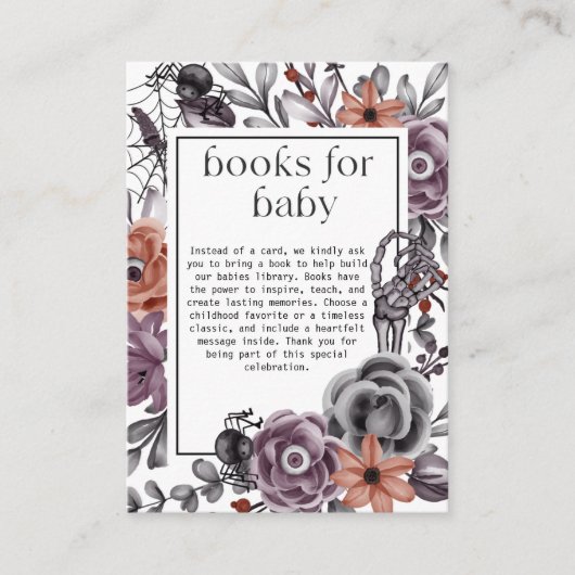 ハロウィーン赤ちゃん男女兼用シャワー10月 エンクロージャーカード (正面)