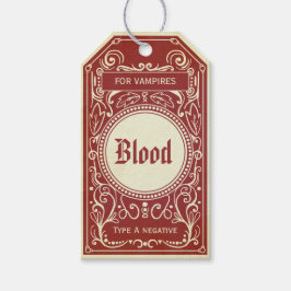 ハロウィーン赤ヴィンテージ吸血血液ラベル ギフトタグ