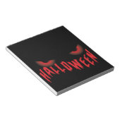 ハロウィーン赤怖い目 ノートパッド (アングル)