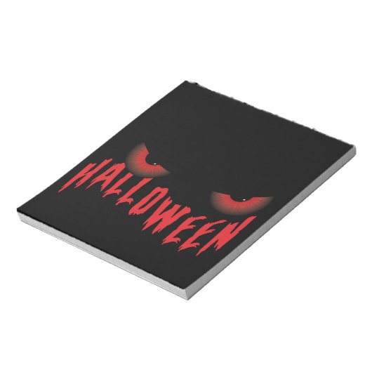 ハロウィーン赤怖い目 ノートパッド (回転)