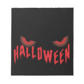 ハロウィーン赤怖い目 ノートパッド (正面)
