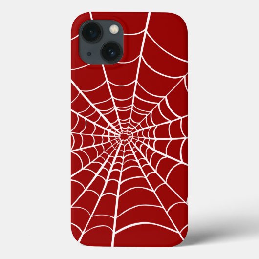 ハロウィーン赤白スパイダーウェブ Case-Mate iPhoneケース (裏面)