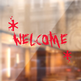 ハロウィーン赤血ウェルカムカスタム文字デコール ウィンドウサイン