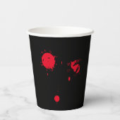 ハロウィーン赤血黒怖い不気味な紙カップ 紙コップ (裏面)