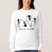 ハロウィーン踊りスケルトンがグルーブファンに移動 スウェットシャツ (正面)