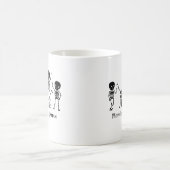 ハロウィーン踊りスケルトンが溝に移動 コーヒーマグカップ (中央)