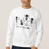 ハロウィーン踊りスケルトンが溝に移動 スウェットシャツ (正面)