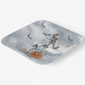 ハロウィーン踊りスケルトンパーティー ペーパープレート (傾斜あり)