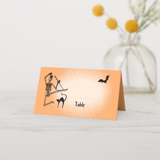 ハロウィーン踊りスケルトン座席表 プレイスカード (正面)