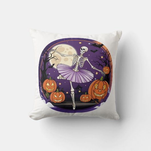 ハロウィーン踊りスケルトン最高の、ギフトエバー！ クッション (正面)