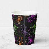 ハロウィーン踊りスケルトン 紙コップ (右)