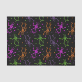 ハロウィーン踊りスケルトン 薄葉紙