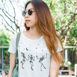 ハロウィーン踊りスケルトン Tシャツ