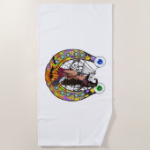 ハロウィーン蹄鉄 ビーチタオル (正面)