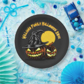 ハロウィーン追加ファミリ名カスタマイズ年9" ペーパープレート (パーティー)