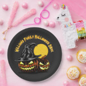 ハロウィーン追加ファミリ名カスタマイズ年9" ペーパープレート (パーティー)