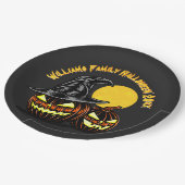 ハロウィーン追加ファミリ名カスタマイズ年9" ペーパープレート (アングル)