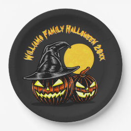 ハロウィーン追加ファミリ名カスタマイズ年9" ペーパープレート