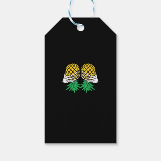 ハロウィーン逆さPineapple SwingerスケルトンH ギフトタグ (正面)