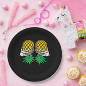 ハロウィーン逆さPineapple SwingerスケルトンH ペーパープレート (パーティー)
