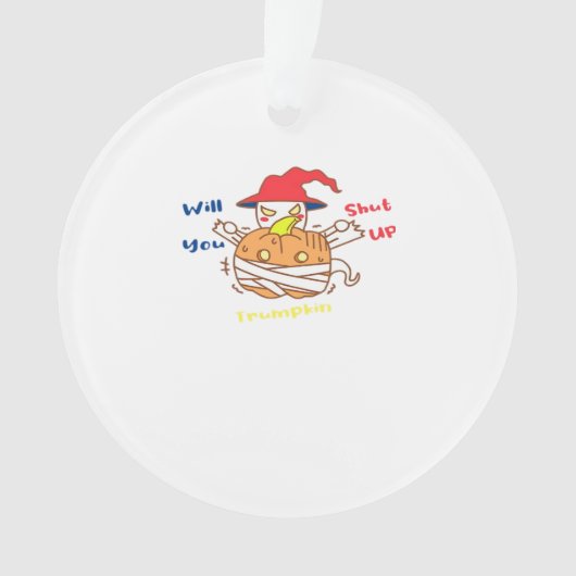 ハロウィーン選挙討論とジョーバイデン氏 オーナメント (正面)