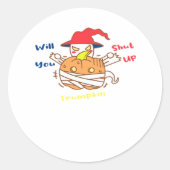 ハロウィーン選挙討論とジョーバイデン氏 ラウンドシール (正面)