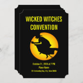 ハロウィーン邪悪な魔女たちコンベンションパーティー招待状 招待状 (正面/裏面)