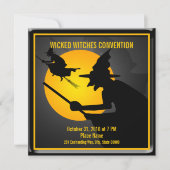 ハロウィーン邪悪な魔女パーティの招待状 招待状 (正面)