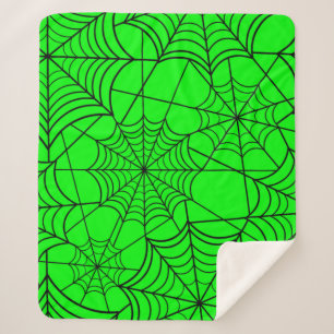 ハロウィーン酸グリーンスパイダーウェブ シェルパブランケット