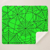 ハロウィーン酸グリーンスパイダーウェブ シェルパブランケット (正面(横))